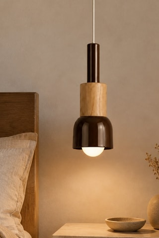 Suspension en bois - Marron - 40 W
