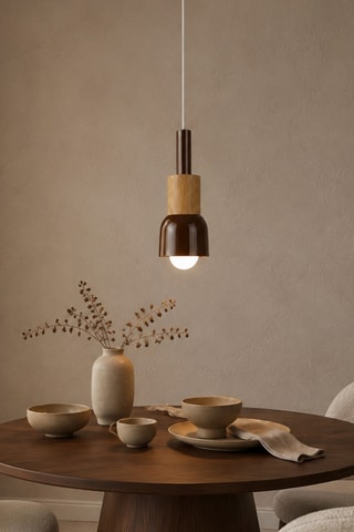 Suspension en bois - Marron - 40 W
