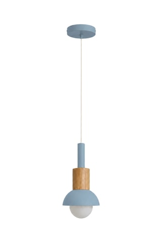 Suspension en bois - Bleu - 40 W
