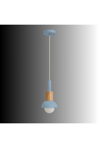 Suspension en bois - Bleu - 40 W