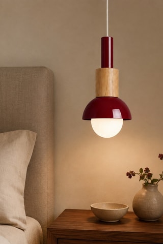 Plafonnier en bois - Bordeaux - 40 W