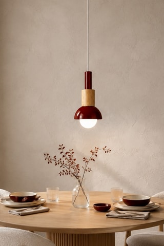 Plafonnier en bois - Bordeaux - 40 W