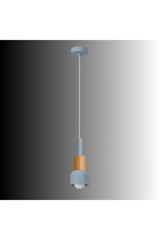 Suspension en bois - Bleu - 40 W