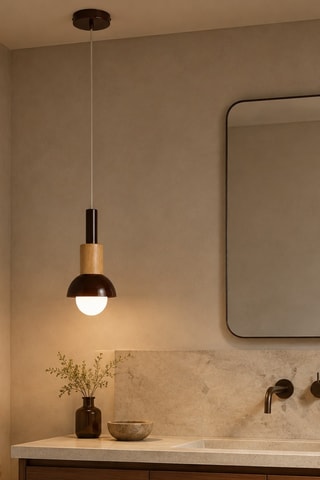 Suspension en bois - Marron - 40 W