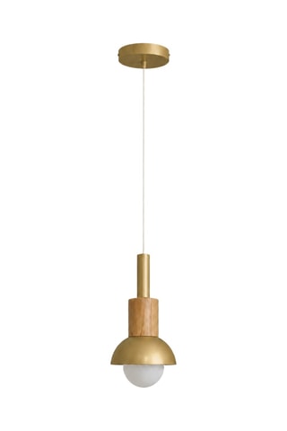 Suspension en bois - Doré - 40 W