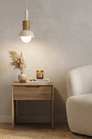 Suspension en bois - Beige - 40 W