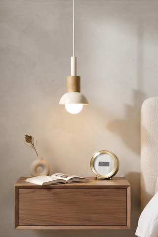 Suspension en bois - Beige - 40 W