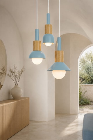 Suspension Elwood - Bleu - 3 x 40 W