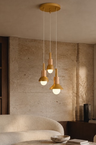 Suspension Elwood - Jaune - 3 x 40 W
