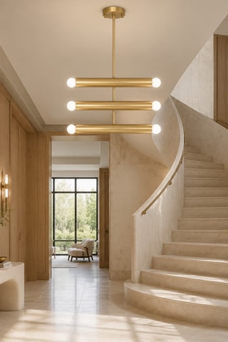 Suspension Vento - Doré - 6 x 40 W