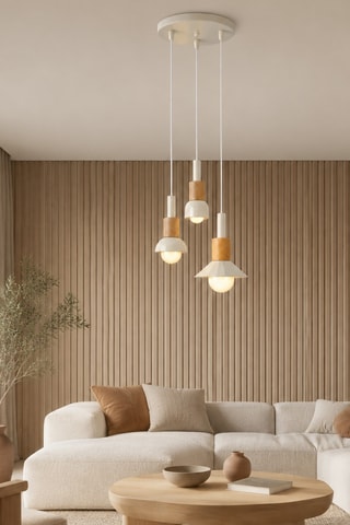 Suspension Elwood - Crème - 3 x 40 W