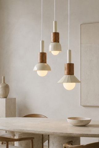 Suspension Elwood - Crème - 3 x 40 W