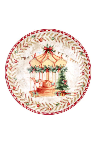 Plato llano de porcelana Natale Christmas - 30 cm