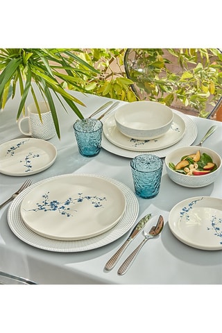 6 platos llanos de porcelana Orientale - 27 cm
