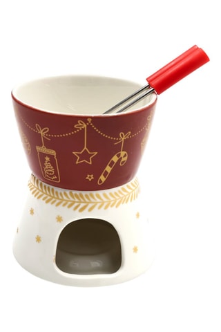 Juego de chocolatera Natale Sweet Christmas de gres - 3 piezas