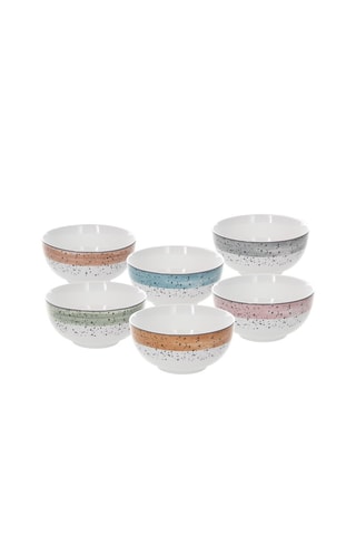 6 boles de New Bone China Sienna - 14 x 7 cm