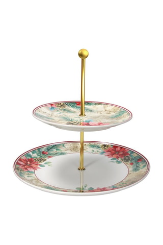 Expositor de porcelana para pasteles Madison Sinfonia - 2 estantes