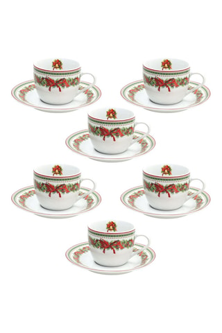 Juego de café de porcelana Madison Christmas Eve - 6 personas