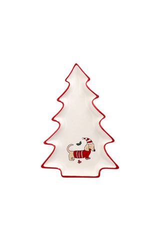 Plato llano de gres Merry Doxie! - 25 cm