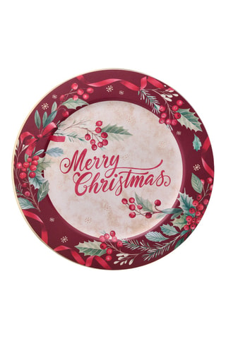6 bajoplatos Merry Christmas - 33 cm