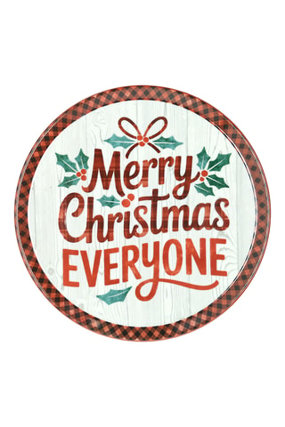 Plato llano de porcelana Cinzia Merry Christmas Everyone - 31 cm