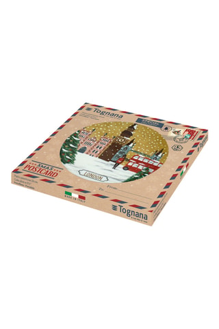 Plato llano de porcelana Cinzia Xmas Postcard Londra - 29 cm