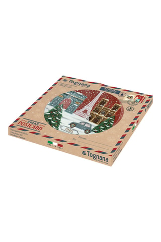 Plato llano de porcelana Cinzia Xmas Postcard Parigi - 29 cm