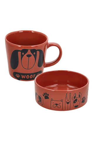 Taza y bol de gres Madrid My Little Buddy Dog - 38 ml - Modelo aleatorio