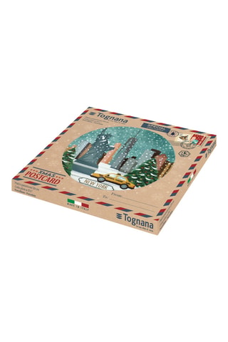 Plato llano de porcelana Cinzia Xmas Postcard New York - 29 cm