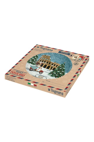 Plato llano de porcelana Cinzia Xmas Postcard Roma - 29 cm