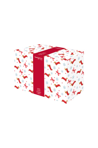 Adorno de gres Christmas Merry Doxie! - Rojo - 9 x 22 x 14 cm