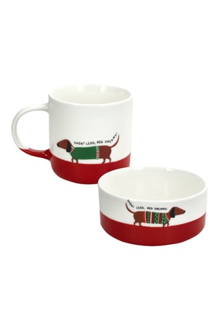 Taza y bol de porcelana y New Bone China Ivy Bassoto - 380 ml