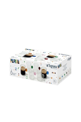 6 tazas de expreso de vidrio de borosilicato Lyra Perlie - 95 ml