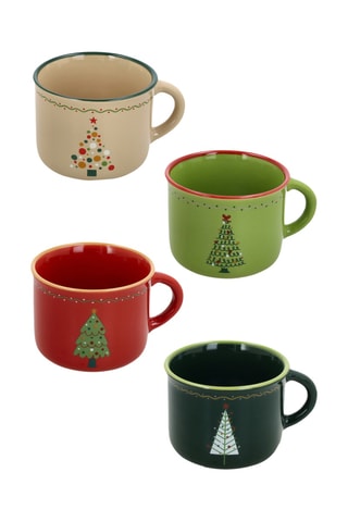 2 tazas de expreso de gres Christmas Tree - 10 cl - Modelo aleatorio