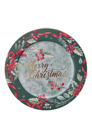 6 bajoplatos Merry Christmas - 33 cm