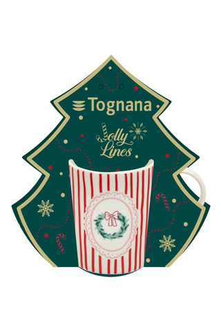 4 tazas de porcelana New Bone China Jolly Lines - 35 cl