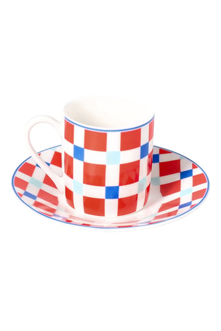 Juego de café de porcelana New Bone China Milk & C Patch - 2 personas