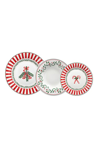 Vajilla de porcelana Mistletoe Festival - 18 piezas