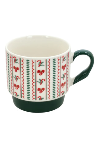 2 tazas de porcelana New Bone China Holiday Mix - 33,5 cl - Modelo aleatorio