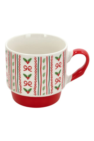 2 tazas de porcelana New Bone China Holiday Mix - 33,5 cl - Modelo aleatorio