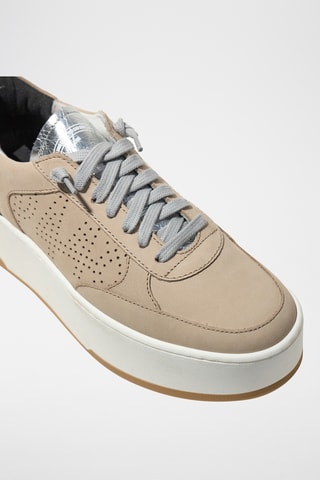 Baskets plateformes en cuir - Beige