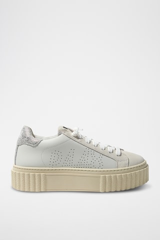 Baskets plateformes en cuir - Blanc