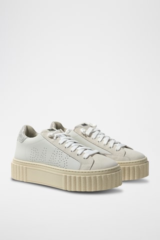 Baskets plateformes en cuir - Blanc