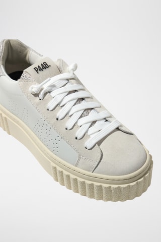 Baskets plateformes en cuir - Blanc
