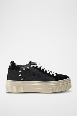 Baskets plateformes en cuir - Noir