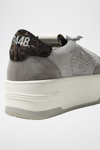 Baskets plateformes en nubuck - Gris