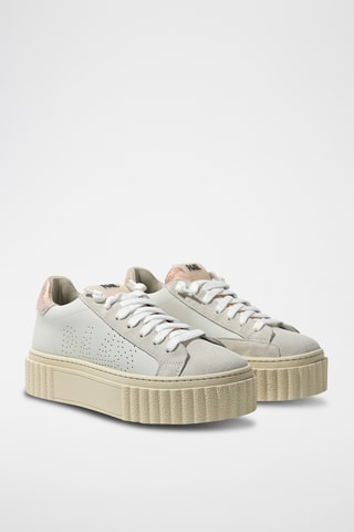 Baskets plateformes en cuir - Blanc