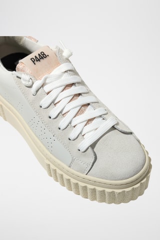 Baskets plateformes en cuir - Blanc