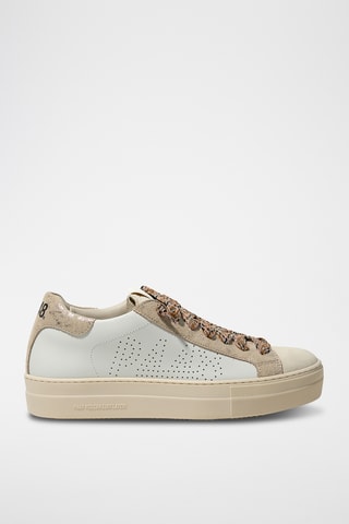 Baskets plateformes en cuir - Blanc
