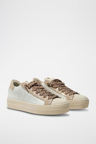 Baskets plateformes en cuir - Blanc